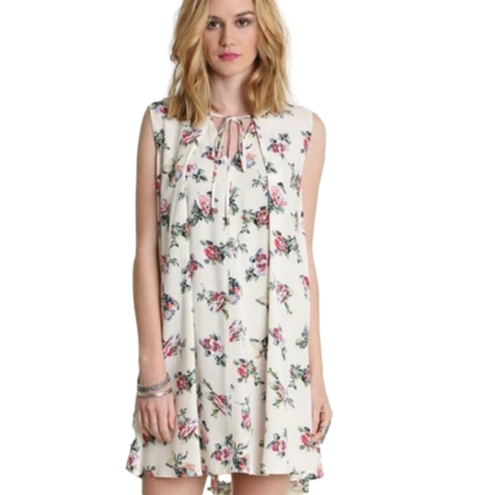 UMGEE Floral Boho Tie Up Swing Tunic